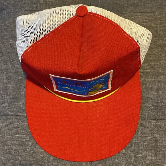 Vintage Great Wall of China SnapBack Hat 80s 90s Chinese Souvenir Adult Ballcap - Picture 4 of 12